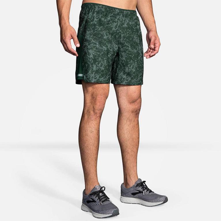 Brooks Sherpa 7 2-in-1 Running Shorts - Men's - Green (71529-UPAY)